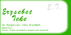 erzsebet teke business card